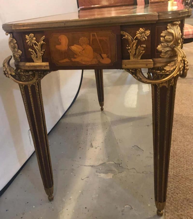 Table De Salon, Signed Francois Linke Centre Table Louis XV Style - 8