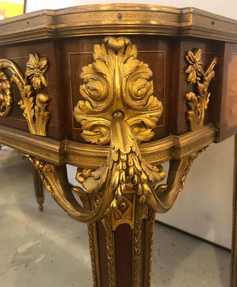 Table De Salon, Signed Francois Linke Centre Table Louis XV Style - 9