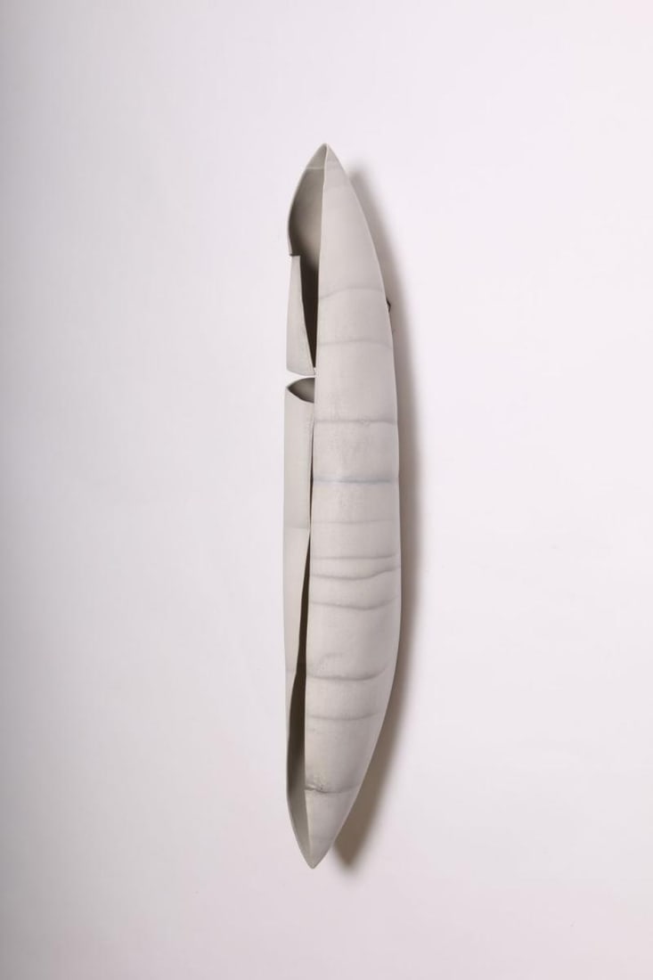 Contemporary Porcelain Wall Art / Hanging Vessel by Ceramic Artist, Paula Murray - 3