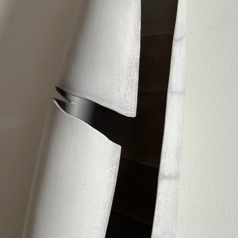 Contemporary Porcelain Wall Art / Hanging Vessel by Ceramic Artist, Paula Murray - 7