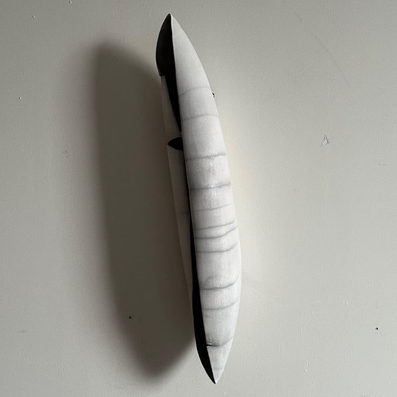 Contemporary Porcelain Wall Art / Hanging Vessel by Ceramic Artist, Paula Murray - 8
