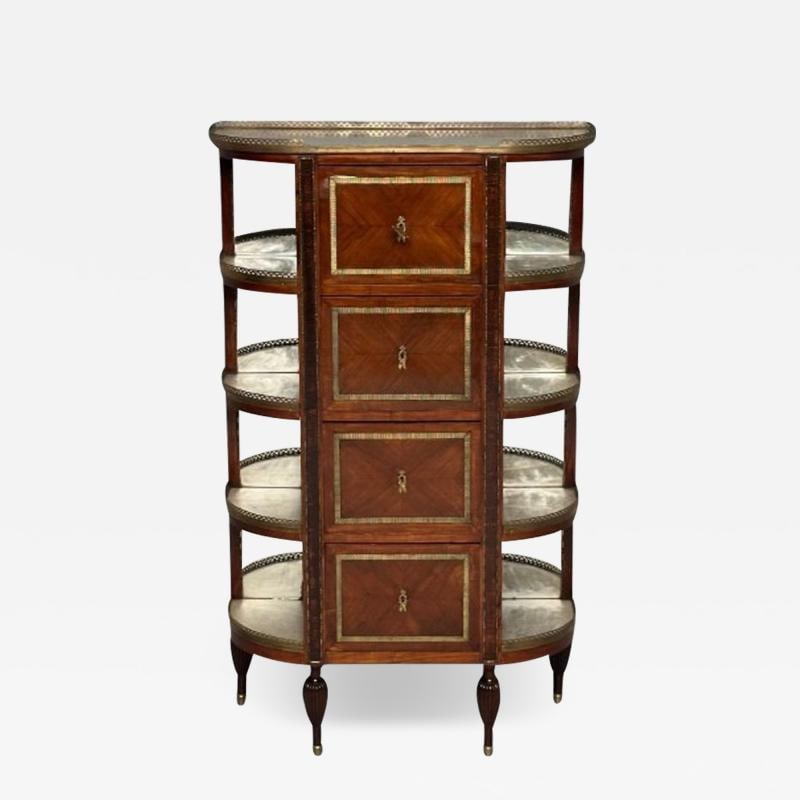 French Louis XVI Demilune Chest of Drawers, Vitrine / Showcase Cabinet (1 of 12)
