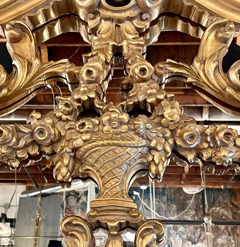 Giltwood over the Mantel Mirror, Wall or Console Mirror - 10