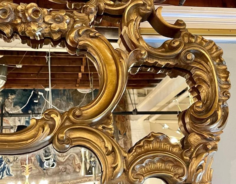 Giltwood over the Mantel Mirror, Wall or Console Mirror - 11