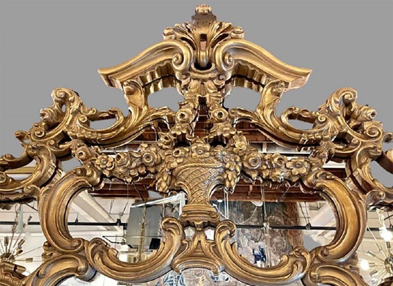 Giltwood over the Mantel Mirror, Wall or Console Mirror - 3