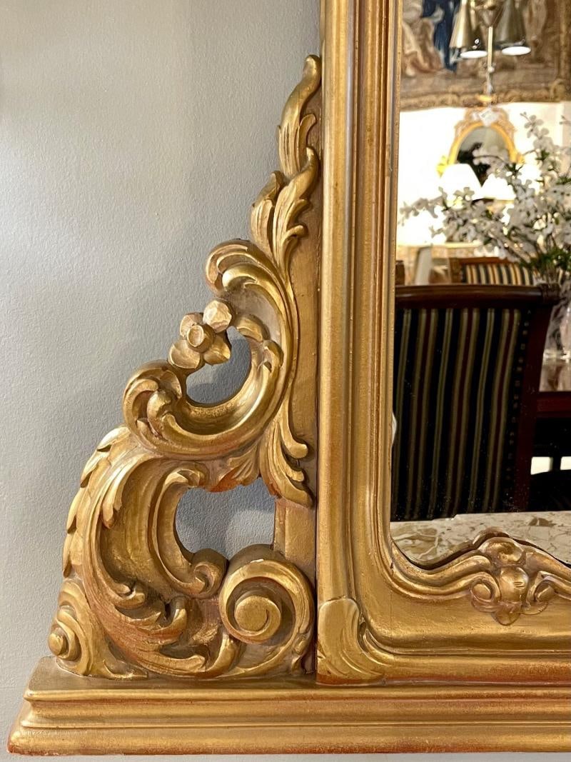 Giltwood over the Mantel Mirror, Wall or Console Mirror - 8