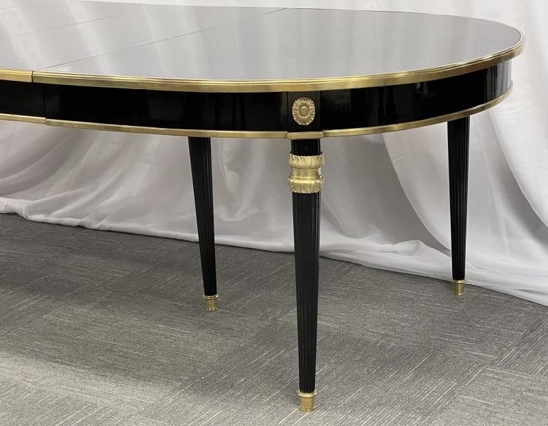 Maison Jansen, Black Lacquer, Bronze, Ebonized Dining Table, France, 20th c. - 5