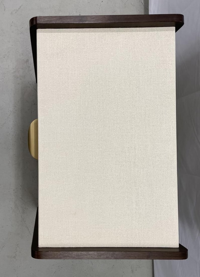 Pair of Modern Linen Chest, Nightstands, Dressers, Walnut, Custom American - 11