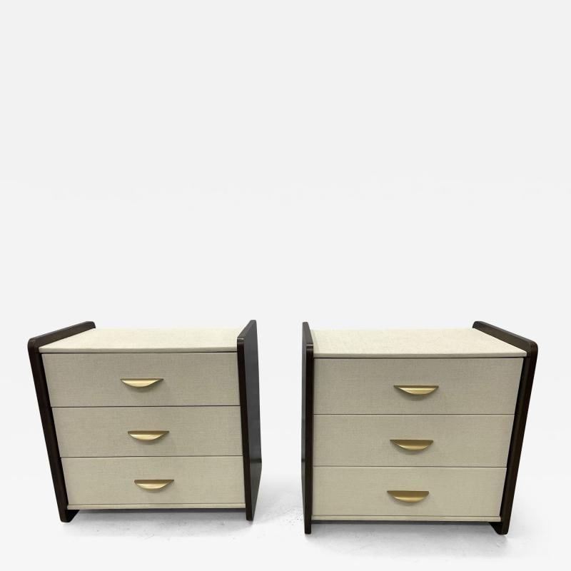 Pair of Modern Linen Chest, Nightstands, Dressers, Walnut, Custom American (1 of 12)