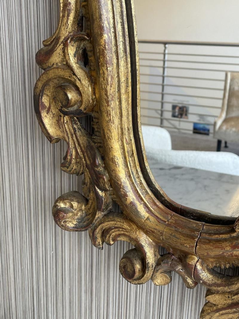 Italian Gilt Wood Wall or Console Mirror. Pier, Commode Mirror - 4