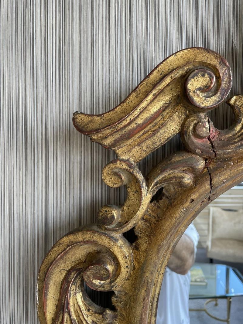 Italian Gilt Wood Wall or Console Mirror. Pier, Commode Mirror - 5