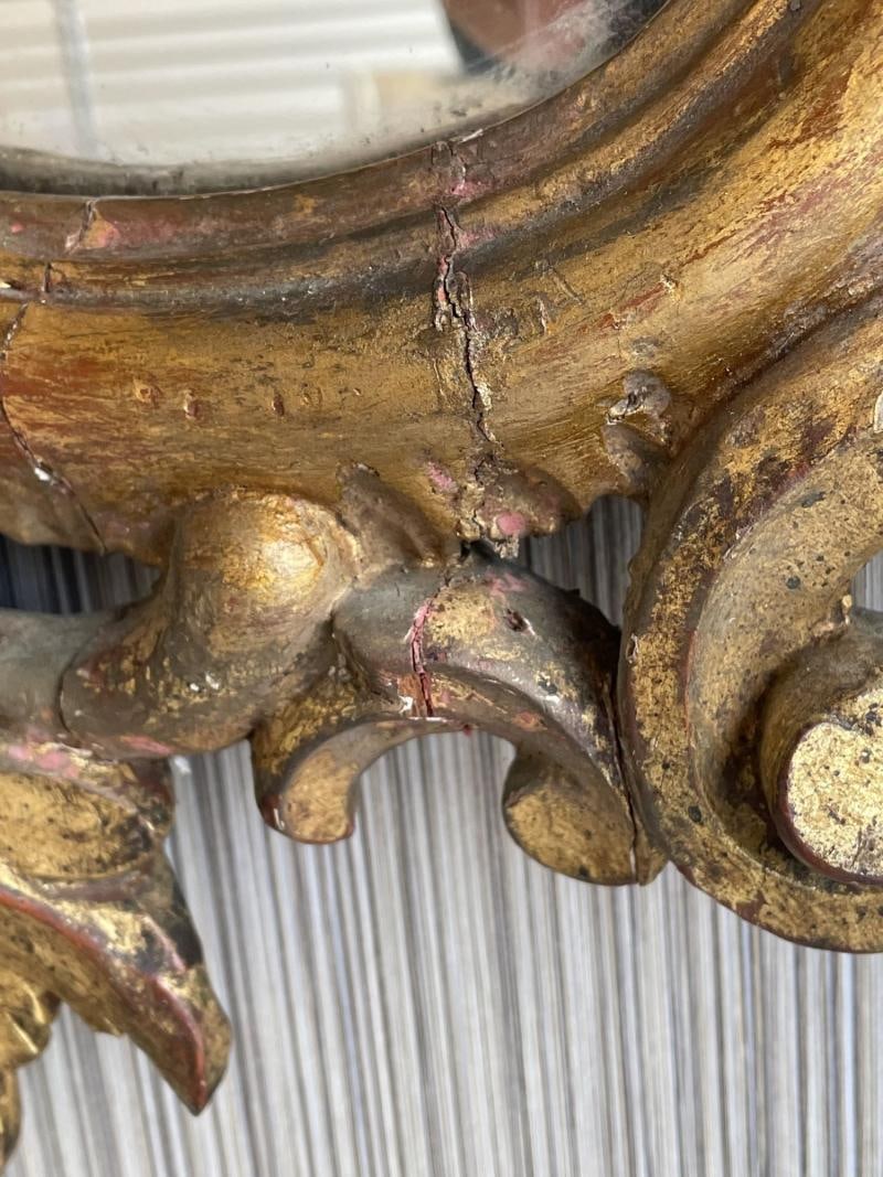 Italian Gilt Wood Wall or Console Mirror. Pier, Commode Mirror - 8