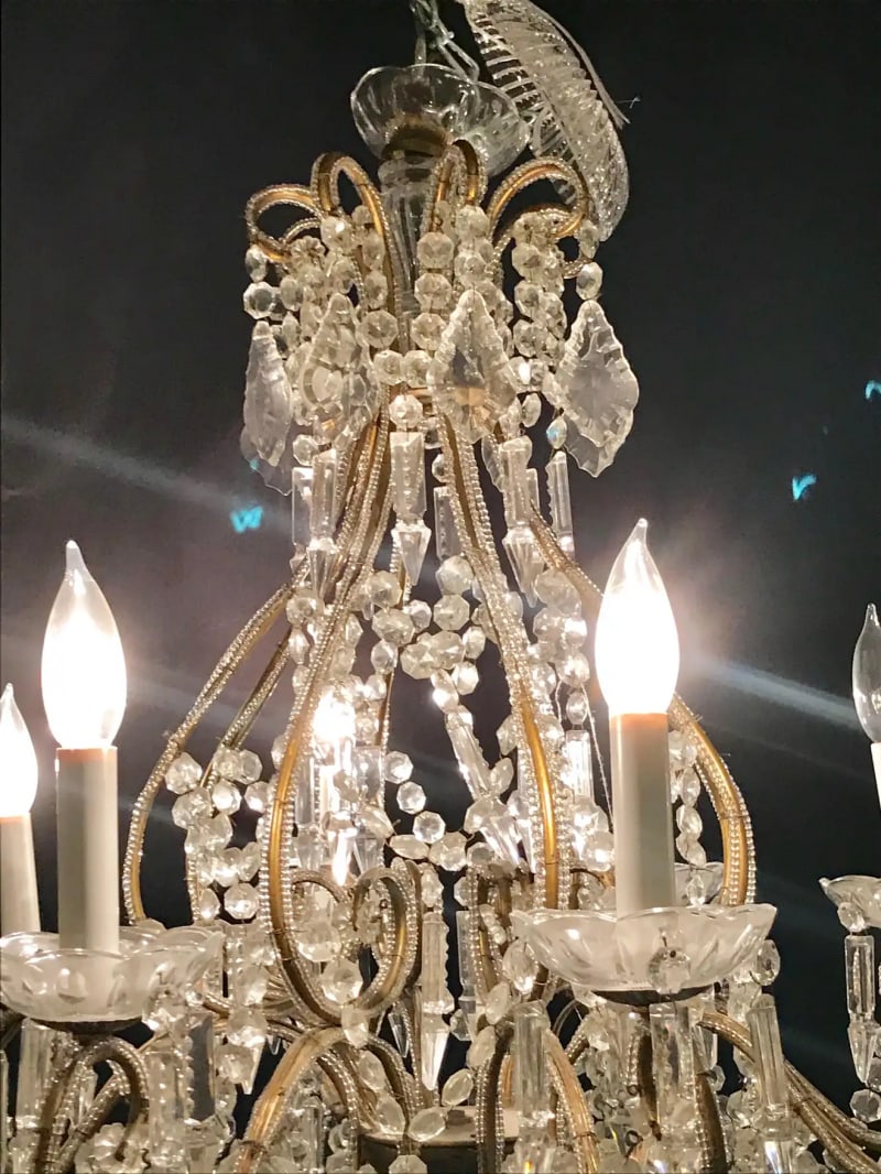 James Moder Crystal Venetian Style Chandelier. - 2