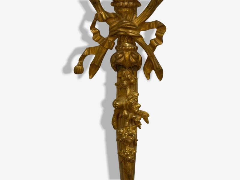 Louis XVI Style, Doré Bronze, Monumental Wall Sconces, France, 19th C. - 9