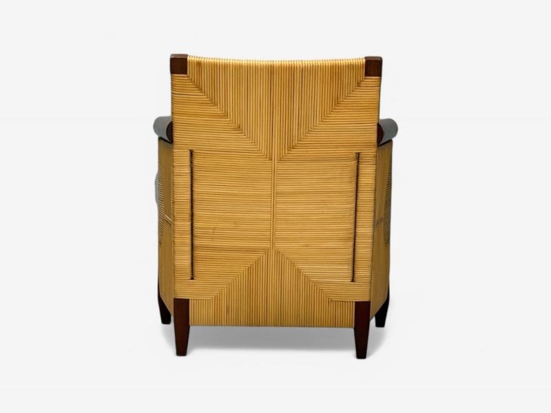 John Hutton, Donghia, Mahogany, Wicker Cane, Merbau Lounge Chairs, USA, 1995 - 9