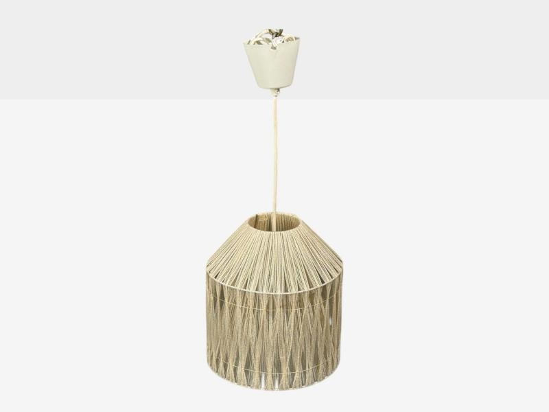 Swedish Modern, Pendant Light, Fabric, Plastic, Sweden, 1970s - 10
