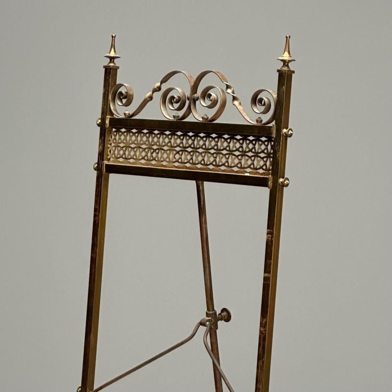 French Neoclassical, Antique Standing Easel, Bronze, France, 1940s - 7