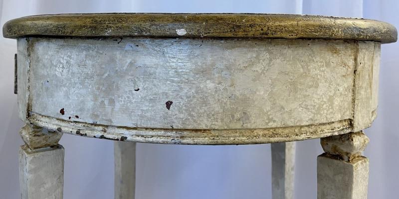 Gustavian Pair of End, Side Tables, Swedish Paint Decorated, Fornasetti Style - 5