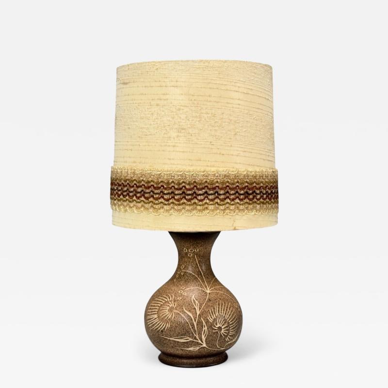 German Modern, Brown Ceramic, Table Lamp, Germany, 1970s (1 of 8)