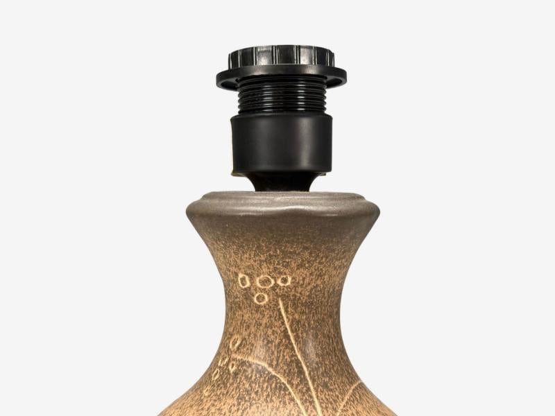 German Modern, Brown Ceramic, Table Lamp, Germany, 1970s - 5