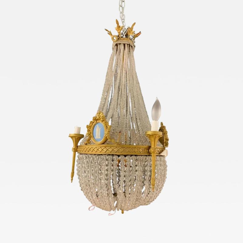 19th Century Dore Bronze Chandelier, Louis XVI, Wedgewood Plaques (1 of 12)