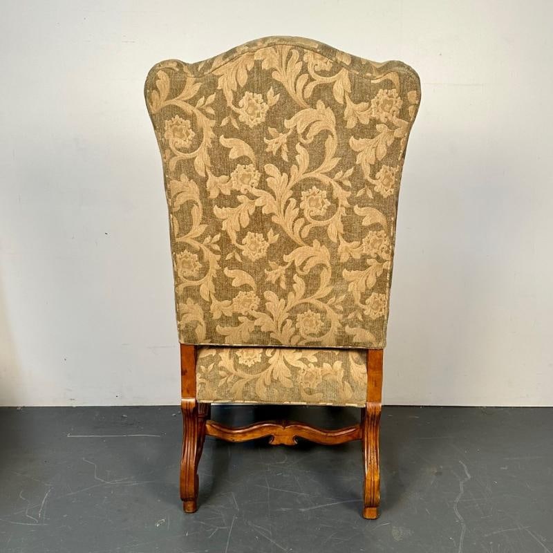 Pair of Jacobean Throne Chairs, King and Queen, Fine Fabric - 12