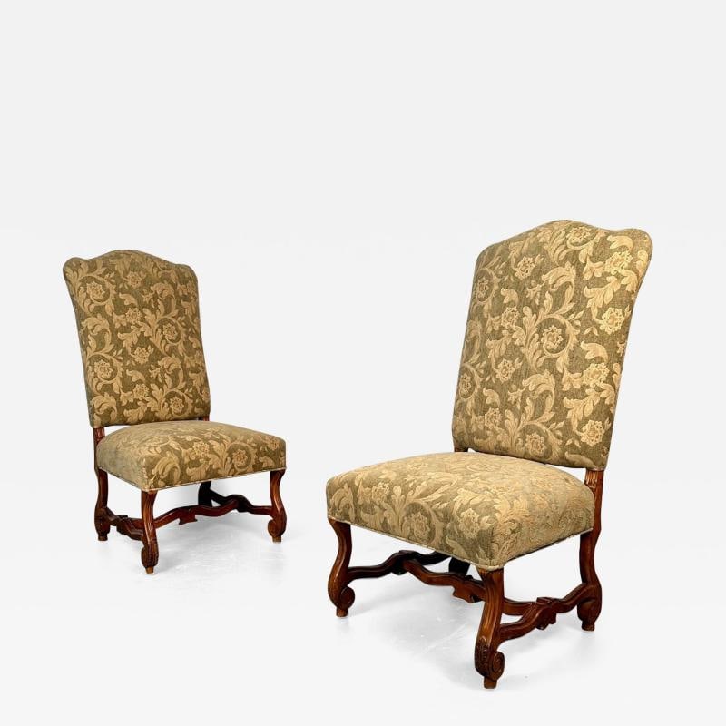 Pair of Jacobean Throne Chairs, King and Queen, Fine Fabric: Title: Pair of Jacobean Throne Chairs, King and Queen, Fine Fabric Description: Description 1: Pair of Jacobean Throne Chairs, King and Queen, Fine Fabric A fine pair of wonderfully upholstered