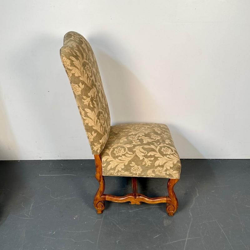 Pair of Jacobean Throne Chairs, King and Queen, Fine Fabric - 8