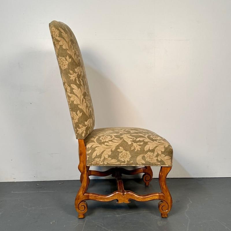 Pair of Jacobean Throne Chairs, King and Queen, Fine Fabric - 9