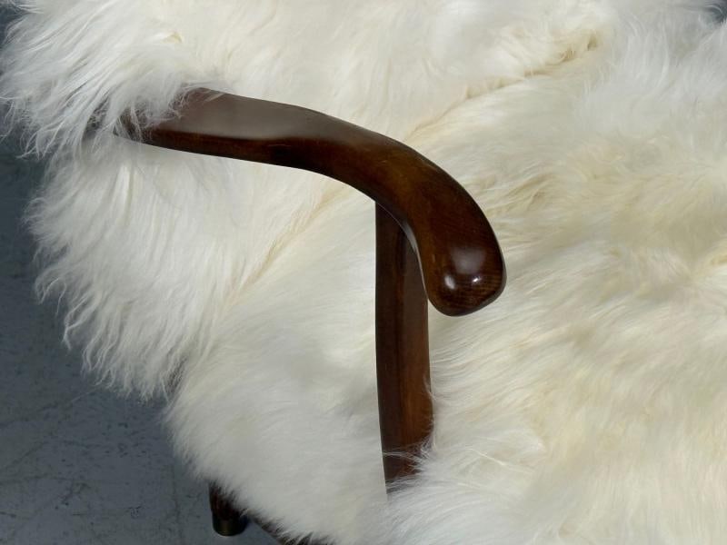 Svante Skogh, Lounge Chairs, Mongolian Fur, Beech, Sweden, 1945 - 5
