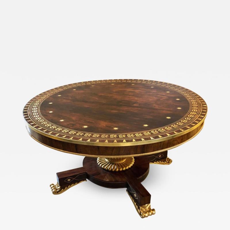 Russian Neoclassical 19th Century Rosewood Breakfast / Center / Dining Table (1 of 12)