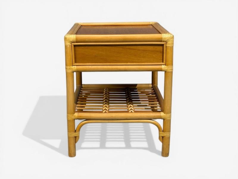 Kenneth Bergenblad, Nightstands, Bamboo, Rattan, Brass, Sweden, 1970s - 12
