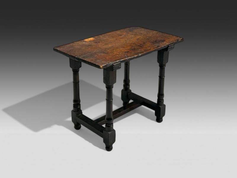 Baroque, Continental, Oak, Rustic Side Table, 17th C. - 5