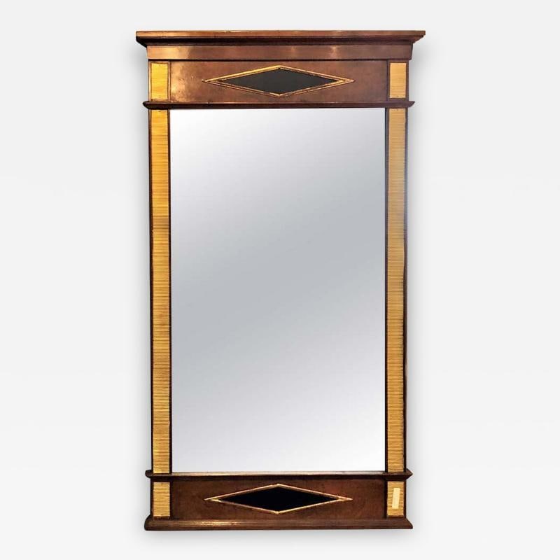 Fine Bronze Mounted Mahogany Ebonized Russian Neoclassical Wall Mirror: Title: Fine Bronze Mounted Mahogany Ebonized Russian Neoclassical Wall Mirror Description: Description 1: A fine bronze-mounted mahogany ebonized Russian neoclassical wall mirror. Description 2: Perio