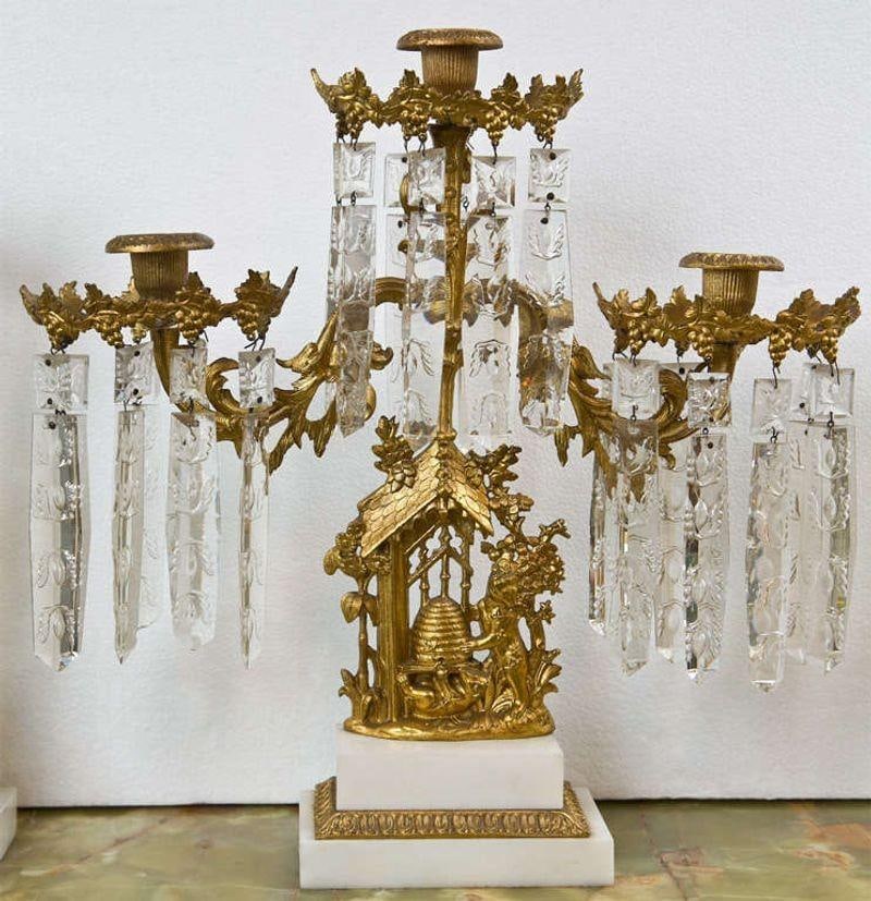 Set of Three French Belle Époque Style Candelabras - 3