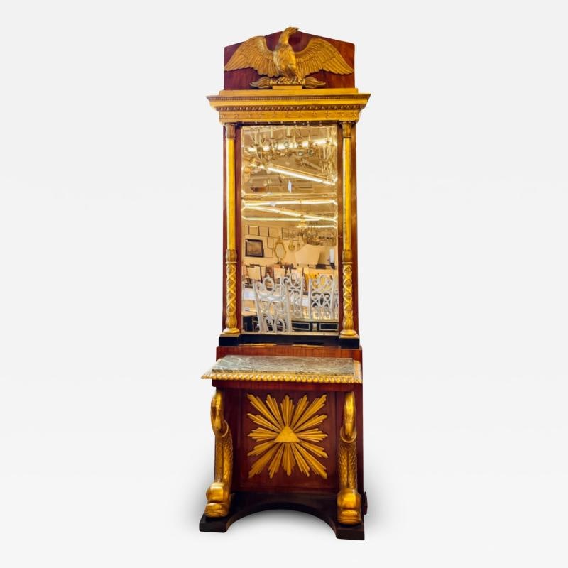 19th Century Mahogany Giltwood Console with Mirror, Neoclassical, P.G Bylanders - 2