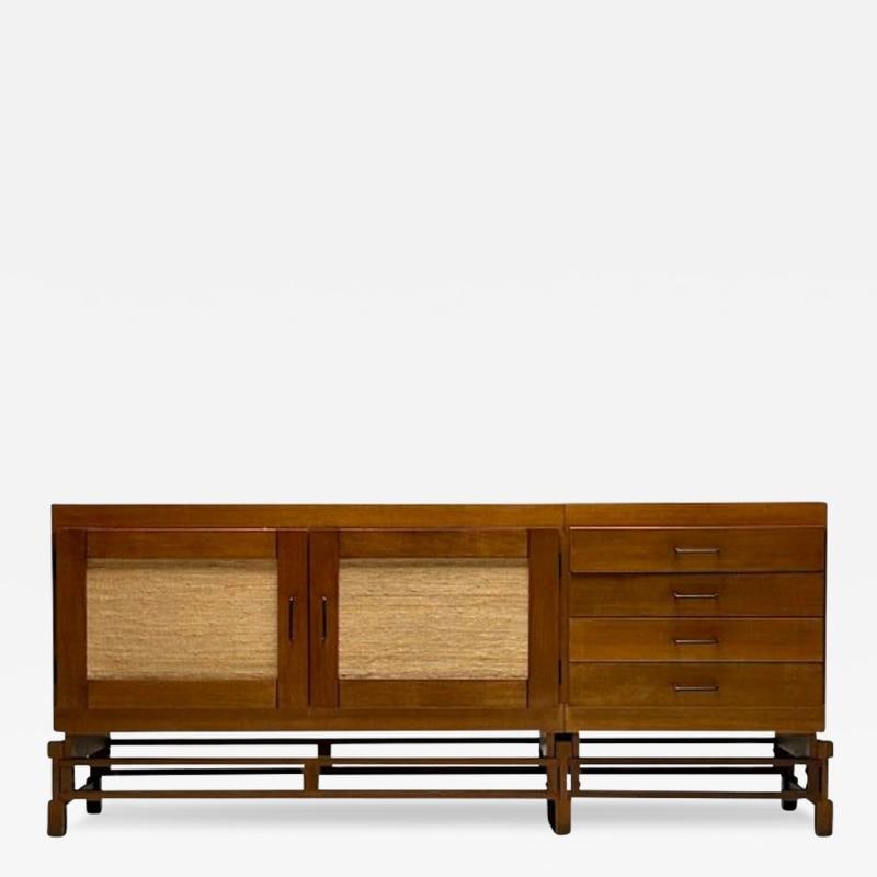 Leonardo Fiori, Italian Mid-Century Modern, Sideboard, Wengé, Seagrass, 1950s (1 of 11)