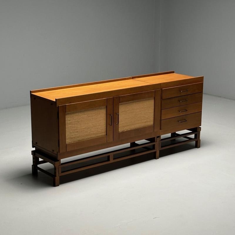 Leonardo Fiori, Italian Mid-Century Modern, Sideboard, Wengé, Seagrass, 1950s - 3