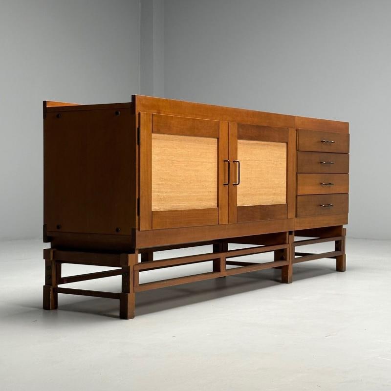 Leonardo Fiori, Italian Mid-Century Modern, Sideboard, Wengé, Seagrass, 1950s - 5