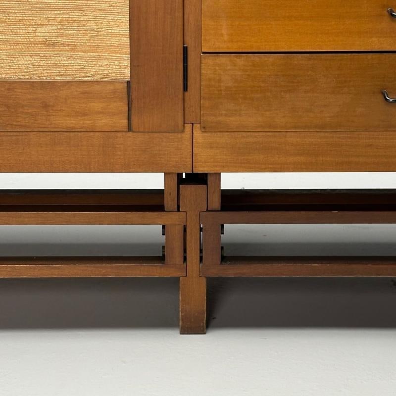 Leonardo Fiori, Italian Mid-Century Modern, Sideboard, Wengé, Seagrass, 1950s - 8