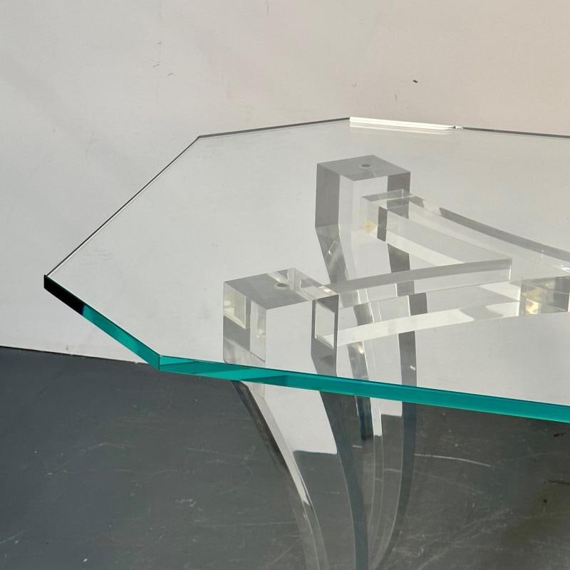 Modern Lucite and Glass Dining / Kitchen Table, American Designer, 2000s - 11