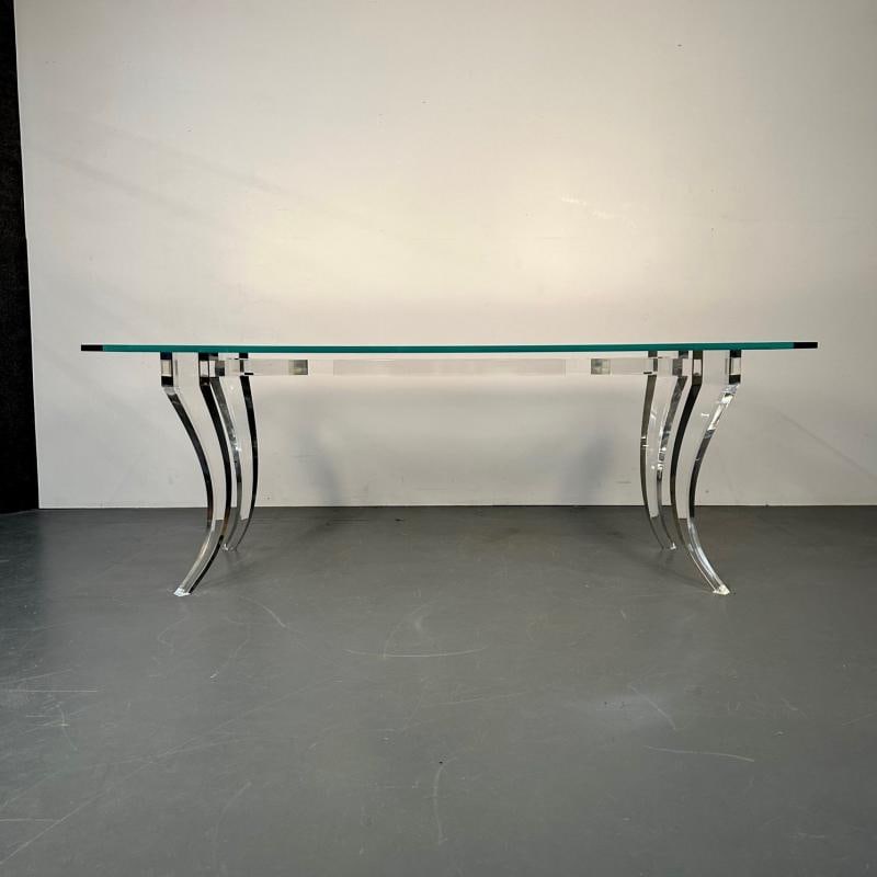 Modern Lucite and Glass Dining / Kitchen Table, American Designer, 2000s - 3