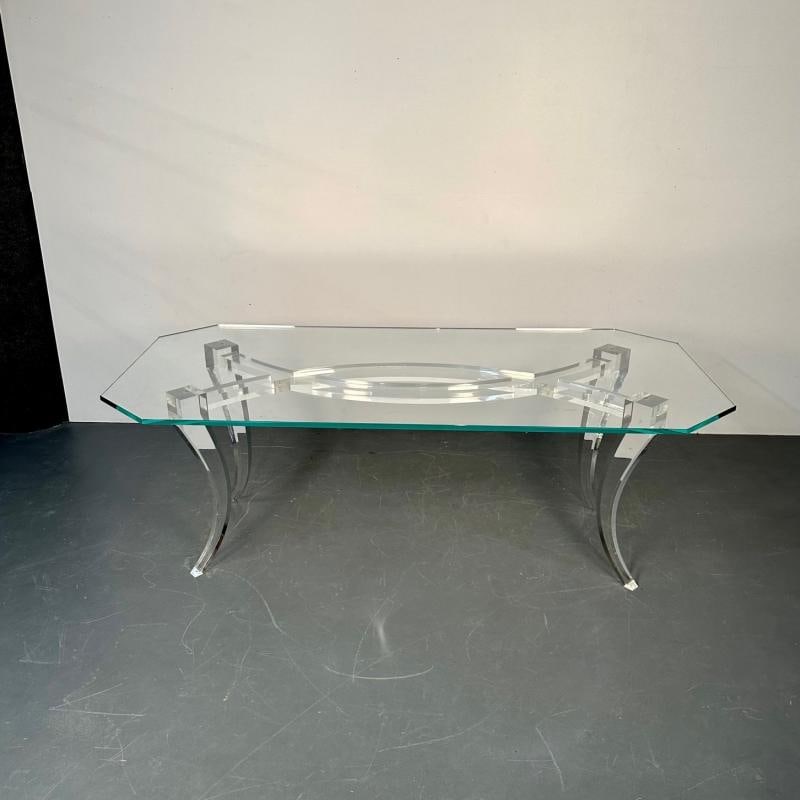 Modern Lucite and Glass Dining / Kitchen Table, American Designer, 2000s - 5