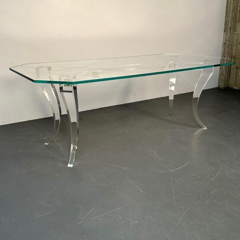 Modern Lucite and Glass Dining / Kitchen Table, American Designer, 2000s - 8
