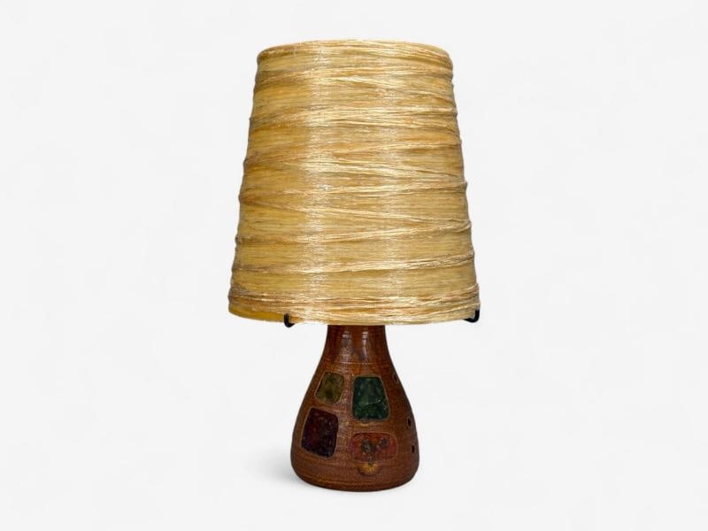 Accolay, Ceramic, Stained Glass, Spun Resin, Table Lamp, France, 1960s - 3