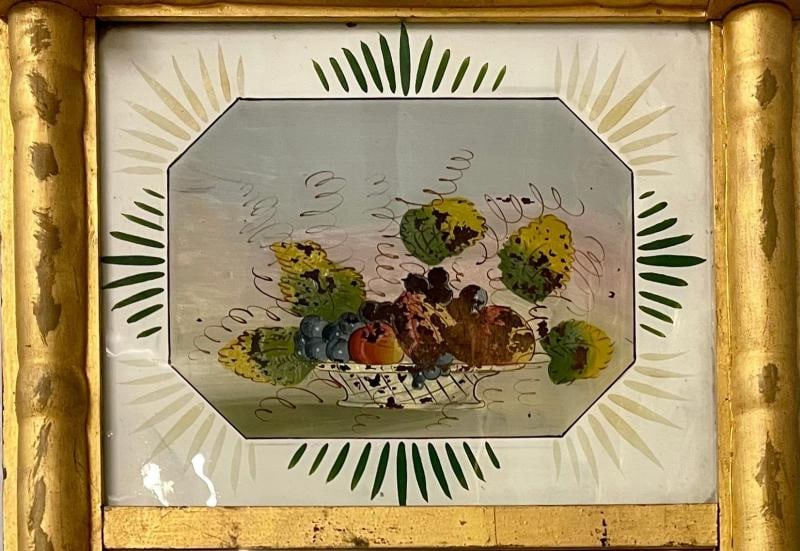 19th Century Federal Eglomise Decorated Wall or Table Mirror - 3