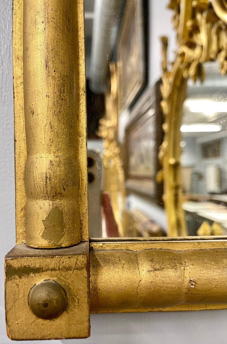 19th Century Federal Eglomise Decorated Wall or Table Mirror - 5