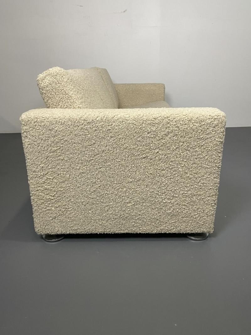 Mid Century Modern Sofa by Stendig, New Luxurious Boucle, Switzerland, 1950s - 12