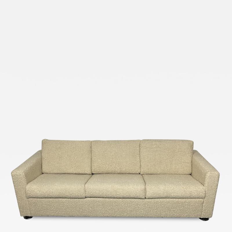 Mid Century Modern Sofa by Stendig, New Luxurious Boucle, Switzerland, 1950s: Title: Mid Century Modern Sofa by Stendig, New Luxurious Boucle, Switzerland, 1950s Description: Description 1: Sofa by Stendig, Switzerland, New Sheepskin Boucle, Mid Century Modern, Labeled. A rare 