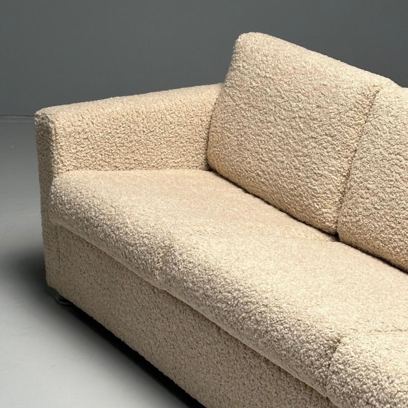 Mid Century Modern Sofa by Stendig, New Luxurious Boucle, Switzerland, 1950s - 6